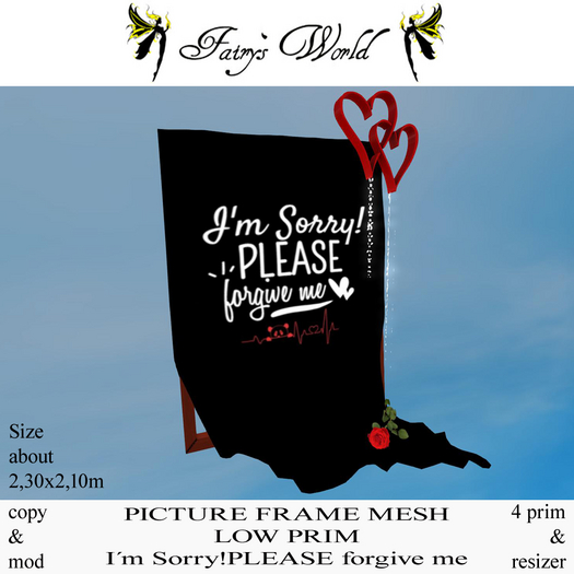 *Fairy`s World* PICTURE FRAME MESH I`m Sorry! PLEASE forgive me