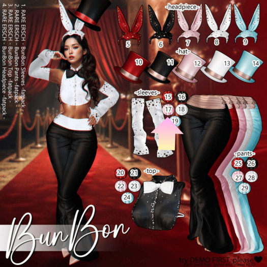 17. ERSCH - BunBon Sleeves {Reborn} -pink-