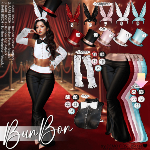 26. ERSCH - BunBon Pants {Reborn} -black-