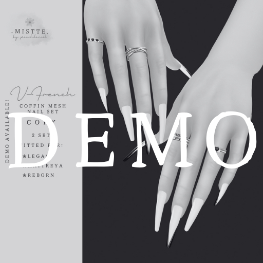 .mistte. V French Coffin Nail Set - DEMO