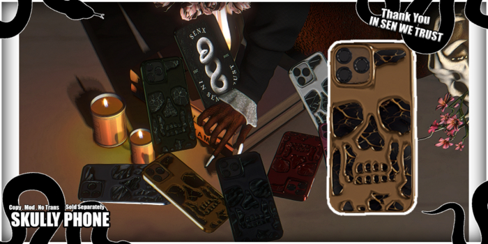 SENX SKULLY PHONE (GOLD)