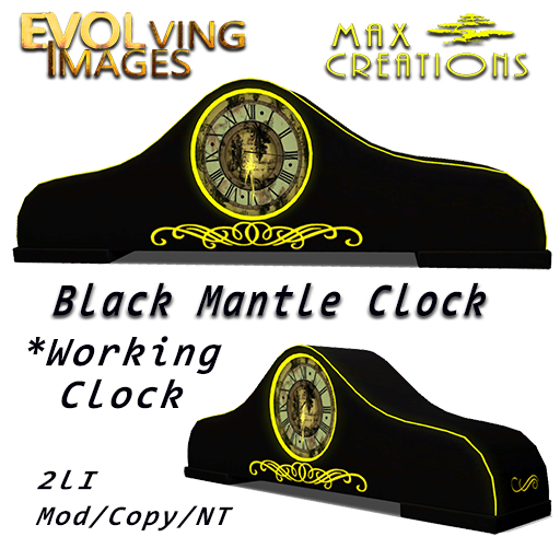 Black Mantle Clock