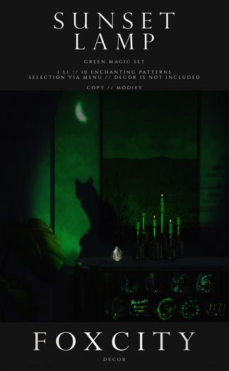 FOXCITY. Decor - Sunset Lamp (Green Magic)