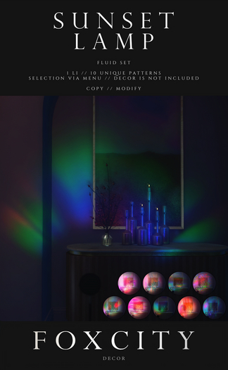 FOXCITY. Decor - Sunset Lamp (Fluid)