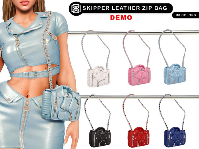 Addams - Skipper Leather Zip Bag #DEMO
