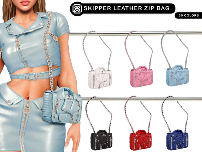 Addams - Skipper Leather Zip Bag #FATPACK