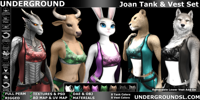 (UG FULL PERM) - Joan Tank & Vest Furry