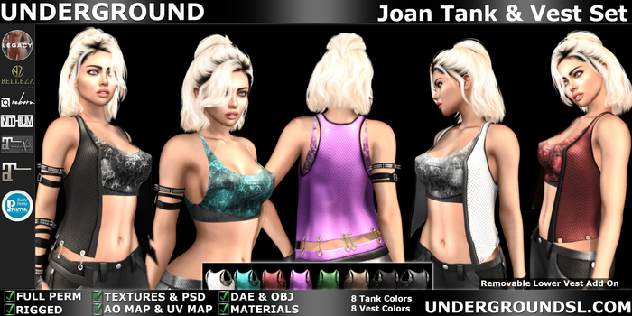 (UG FULL PERM) - Joan Tank & Vest Set