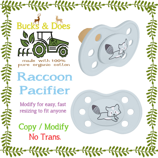 [Bucks & Does] Raccoon pacifier 
