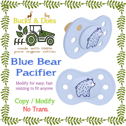 [Bucks & Does] Blue Bear pacifier 