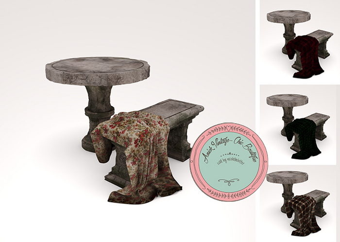 08 - 8f8 - Storyteller's Burrow - Stone Table Set