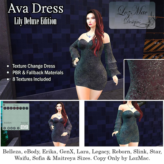 Ava Dress Lily Deluxe *Texture Change*