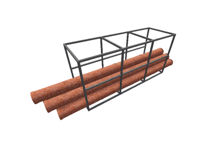 Steel tube three