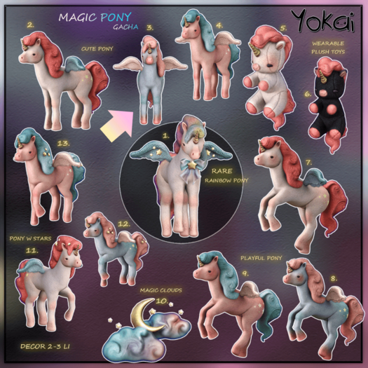 3.YOKAI - Magic Pony - Cute Pony [blue]