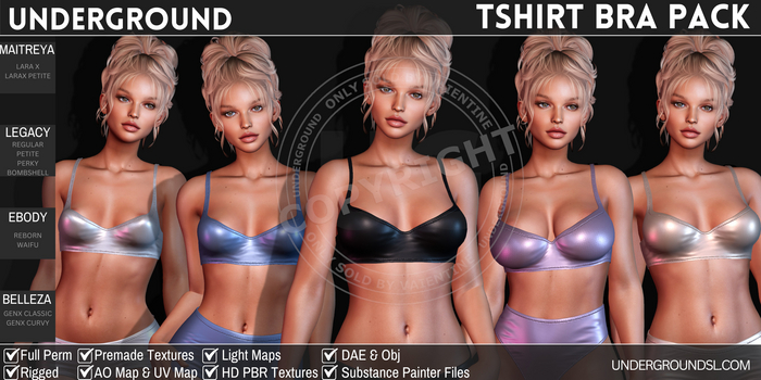 [UG MESH] TSHIRT BRA PACK (DAE)