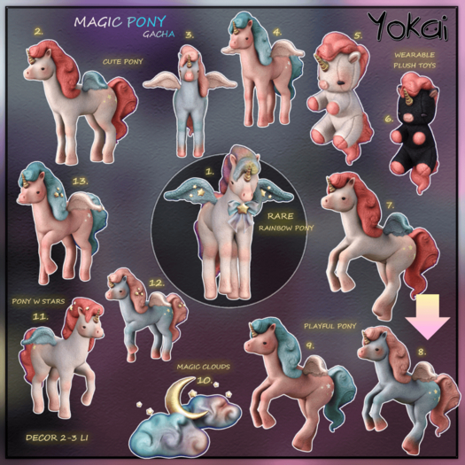 8.YOKAI - Magic Pony - Playful Pony [blue]