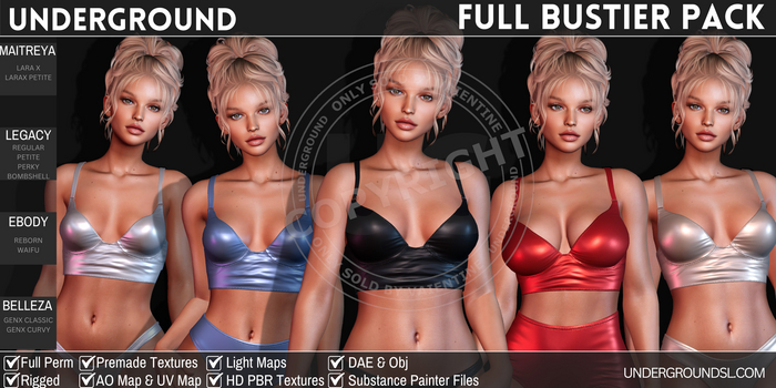 [UG MESH] FULL BUSTIER PACK (DAE)