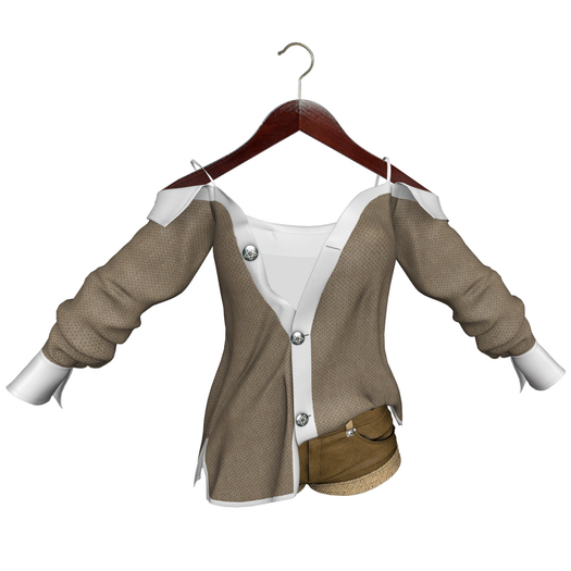 ExtrAZ - Brown Short & Polka Shirt
