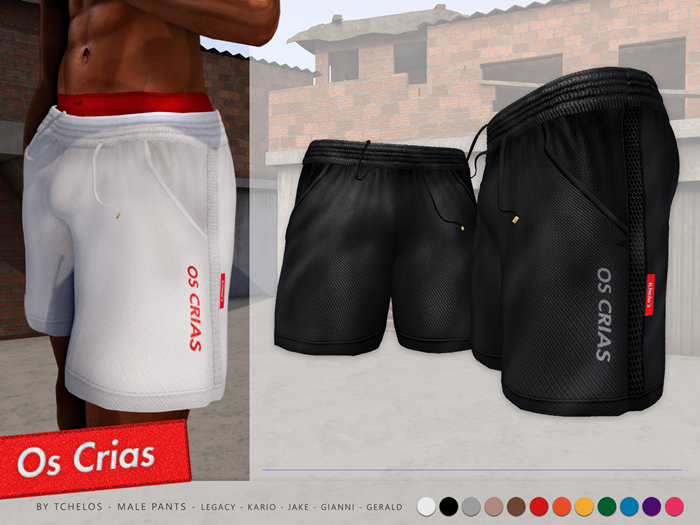 Male Shorts Os Crias // BLACK by Tchelo's