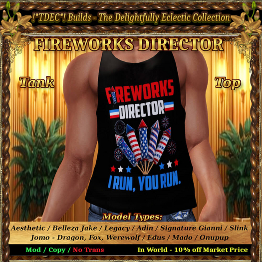 !*TDEC*! Fireworks Director - Men's Tank Top