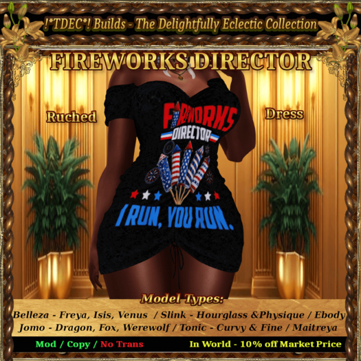 !*TDEC*! Firework Director - Ruched Dress 