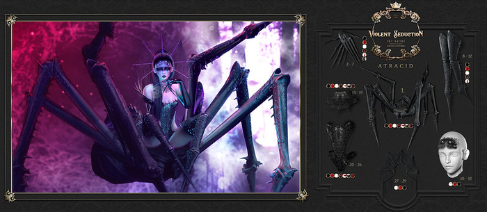 Violent Seduction - Atracid FULL SET BlackBlood + RARE Spider