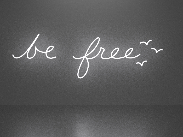 Be free neon sign Full Permission