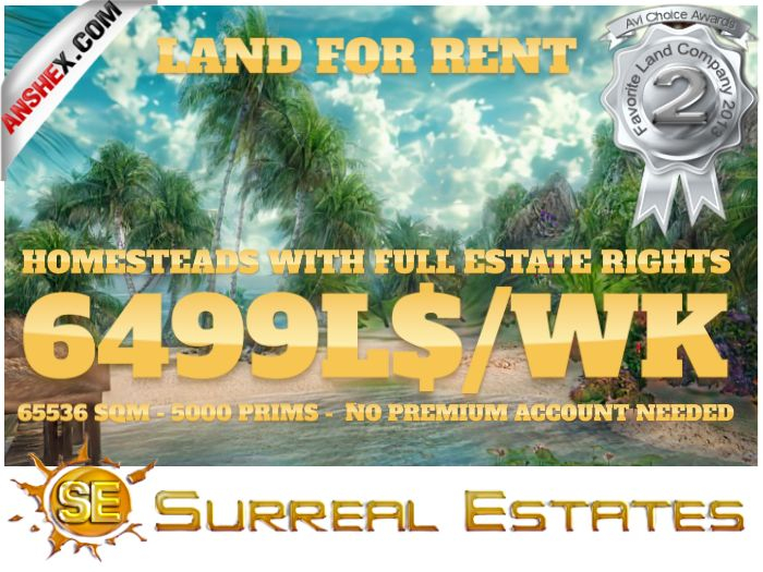 Homestead parcels - Different sizes and prices available