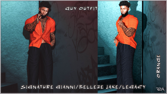 R2A-Guy Outfit Orange