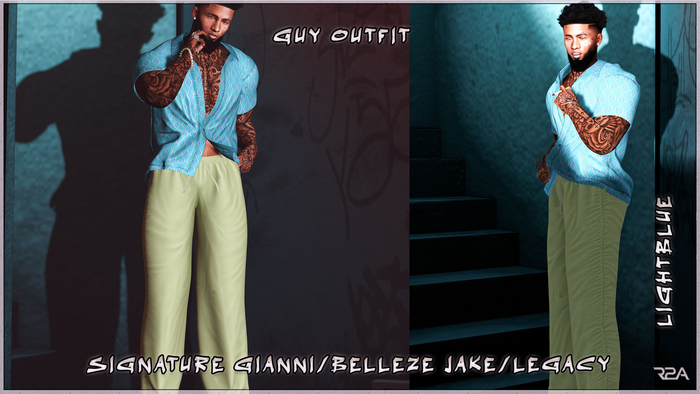R2A-Guy Outfit LightBlue