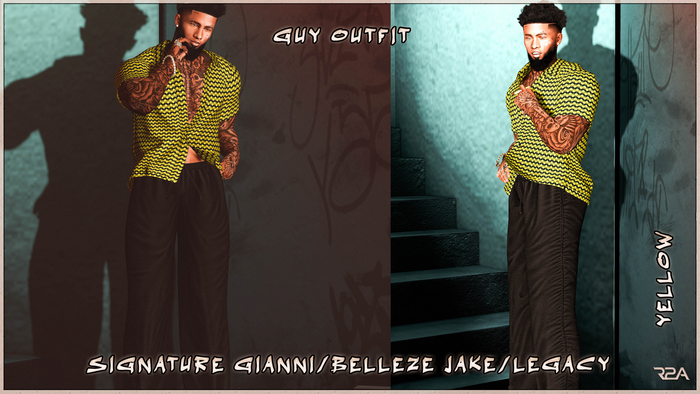 R2A Guy Outfit Yellow