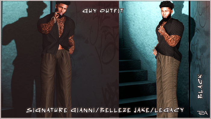 R2A Guy Outfit Black