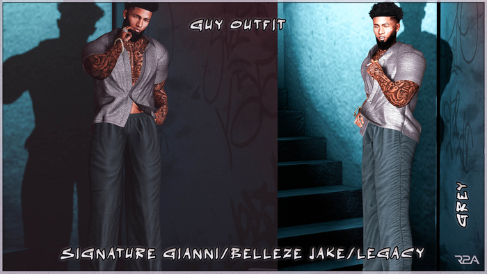 R2A Guy Outfit Grey