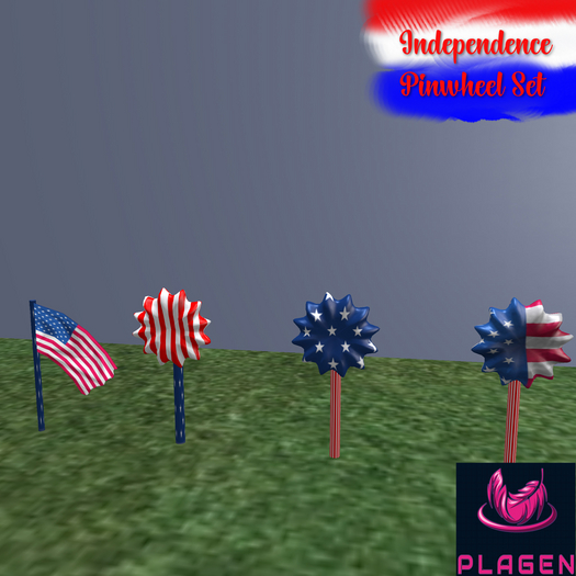 Independence Pinwheel Flag Set   - PLAGEN  (ADD)