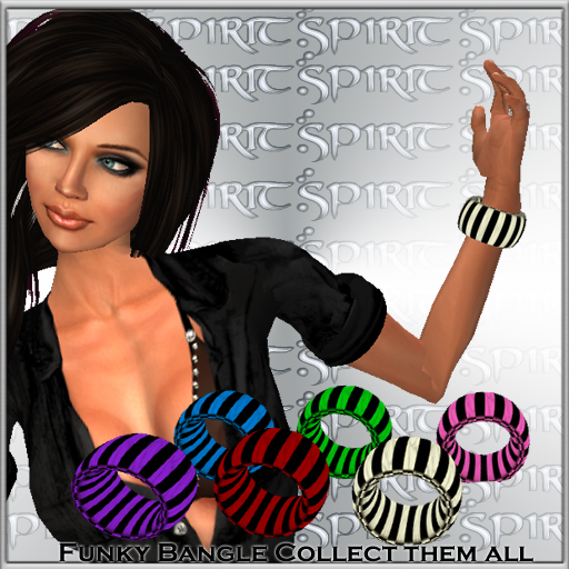 *S* Black and White Bangle