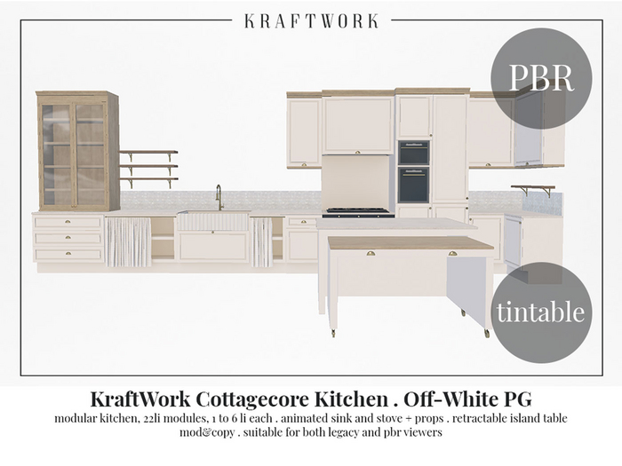 KraftWork Cottagecore Kitchen . Off-White PG (Add Me)