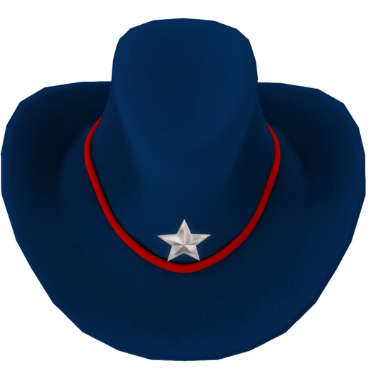 4th of July Suede Cowboy Hat BLUE SLVR (ADD)