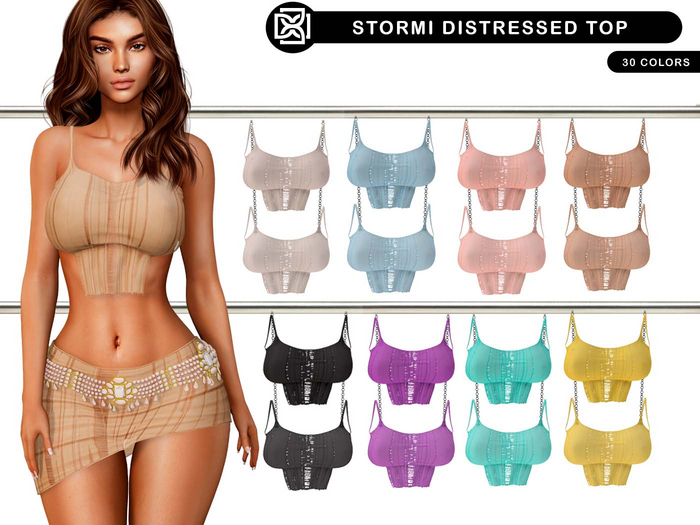 Addams - Stormi Distressed Top #FATPACK