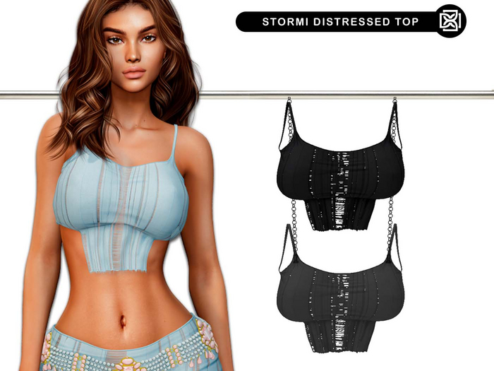 Addams - Stormi Distressed Top #30