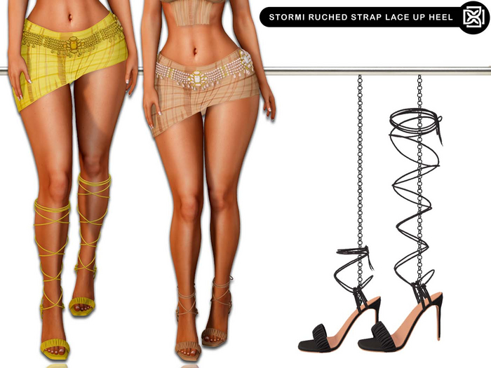 Addams - Stormi Ruched Strap Laced Up Heel #29