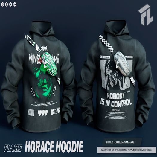 Flame Horace Hoodie FATPACK