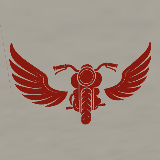 Motorcycle Wings Red