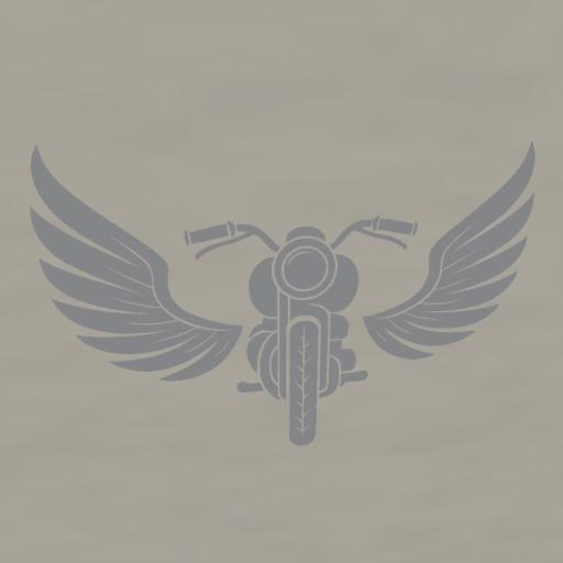 Motorcycle Wings Grey