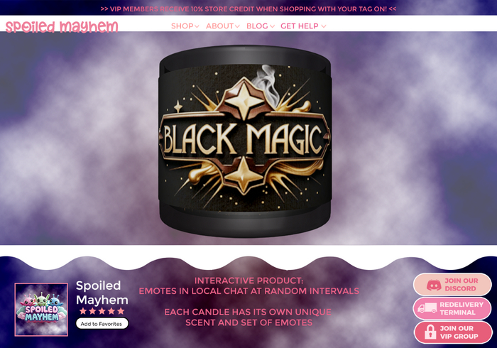 *SM*Melanin Allure Interactive Candle Black Magic {ADD ME}