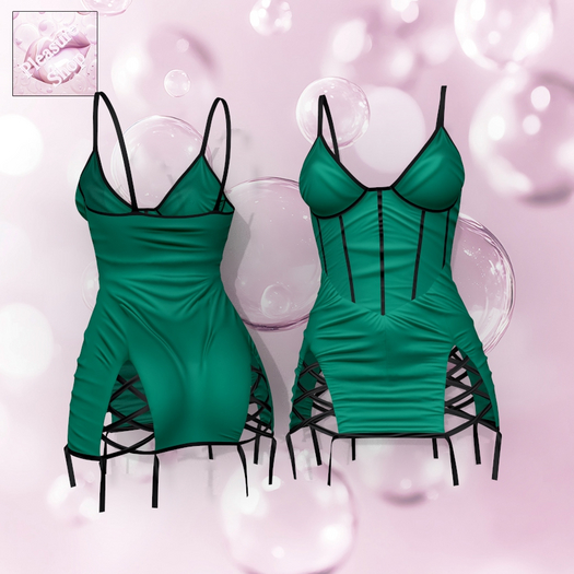 Green Lacings Dress LEGACY