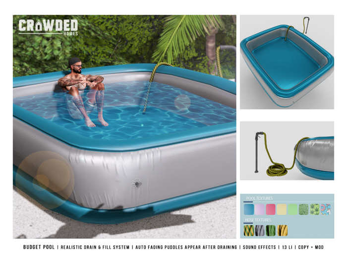 Crowded Homes ~ Budget Pool - Realistic Drain + Fill system