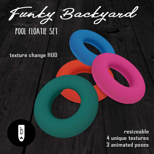 Second Life Marketplace - ~Ballade~ Funky Backyard Pool Floatie Set (R)