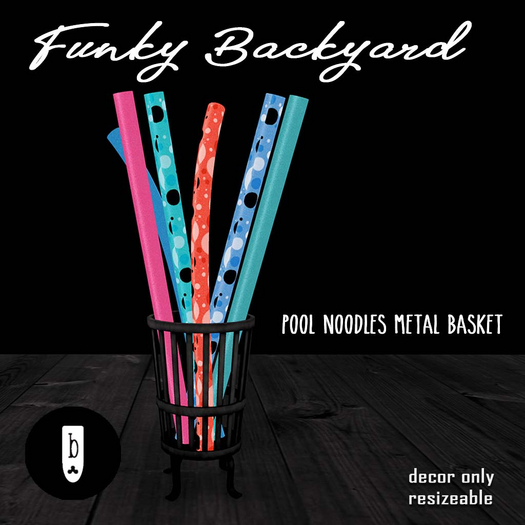 ~Ballade~ Funky Backyard Pool Noodles Basket (R)
