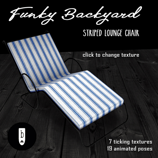 ~Ballade~ Funky Backyard Striped Lounge Chair Set