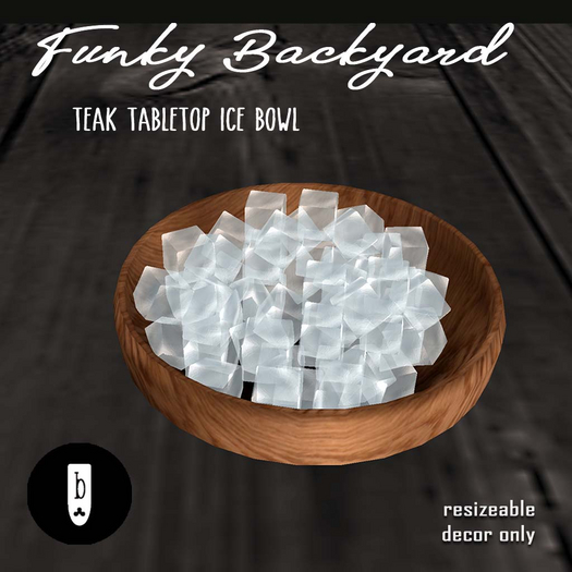 ~Ballade~ Funky Backyard Teak Ice Bowl (R)